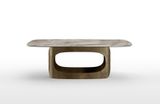 POLIFEMO dizajnový pevný zaoblený stôl ceramika