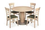 REAL jedálenský pevný kruhový stôl masívne drevo